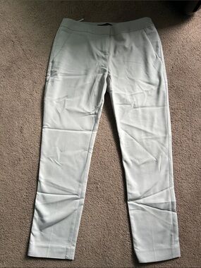 Classic Light Grey Straight-Leg Pants - 0